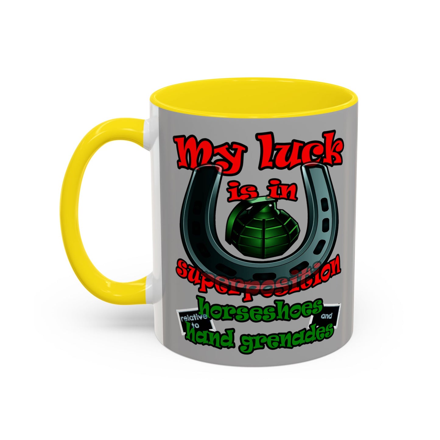 my luck - Accent Mug (light grey)
