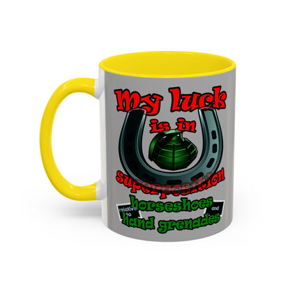 my luck - Accent Mug (light grey)