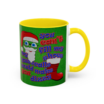 santa's shoes - Accent Mug (green turf)