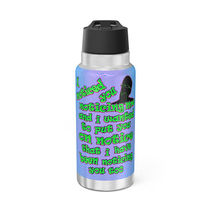 noticed you noticing - Gator Tumbler, 32oz  (light blue-purple wave)