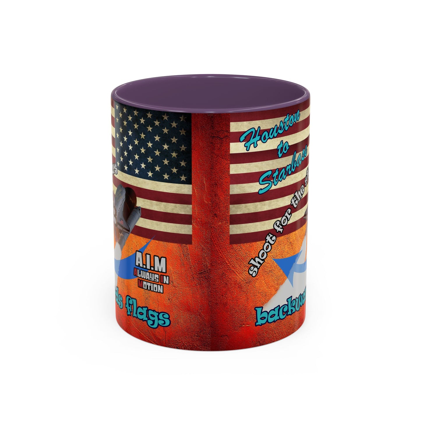 shoot for the stars - Accent Mug (burnt orange)