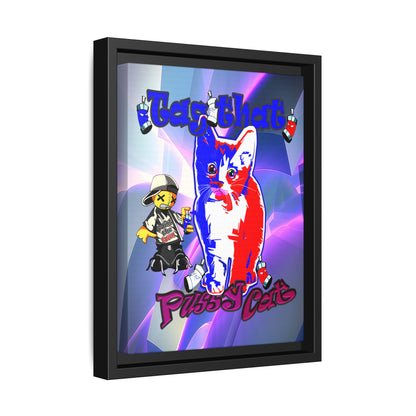 tag that - framed canvas art (grey-pink wave)
