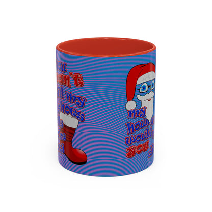 santa's shoes - Accent Mug (light blue-purple wave)