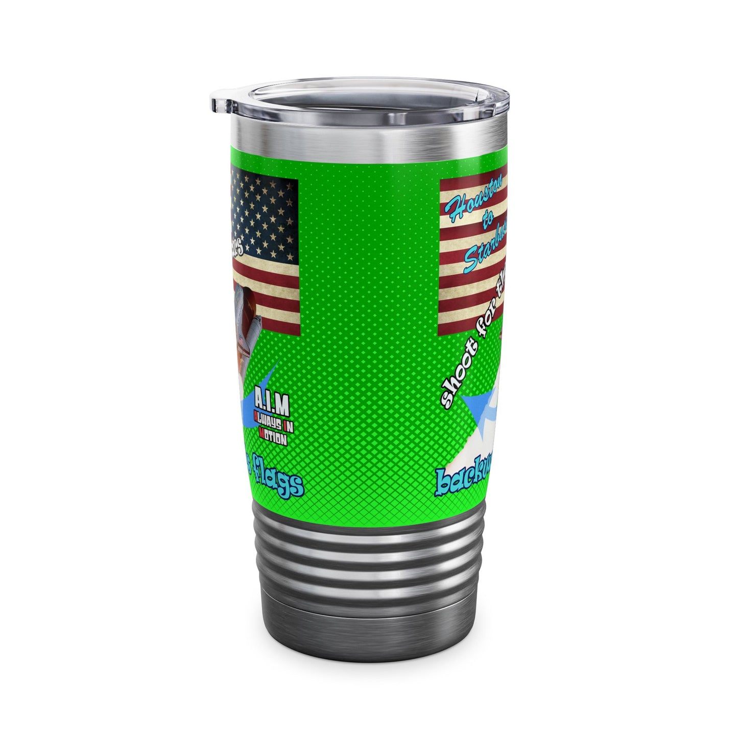 shoot for the stars - Ringneck Tumbler, 20oz (logo green)