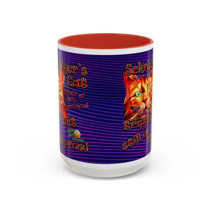 schrodinger's cat - Accent Mug (purple wave)