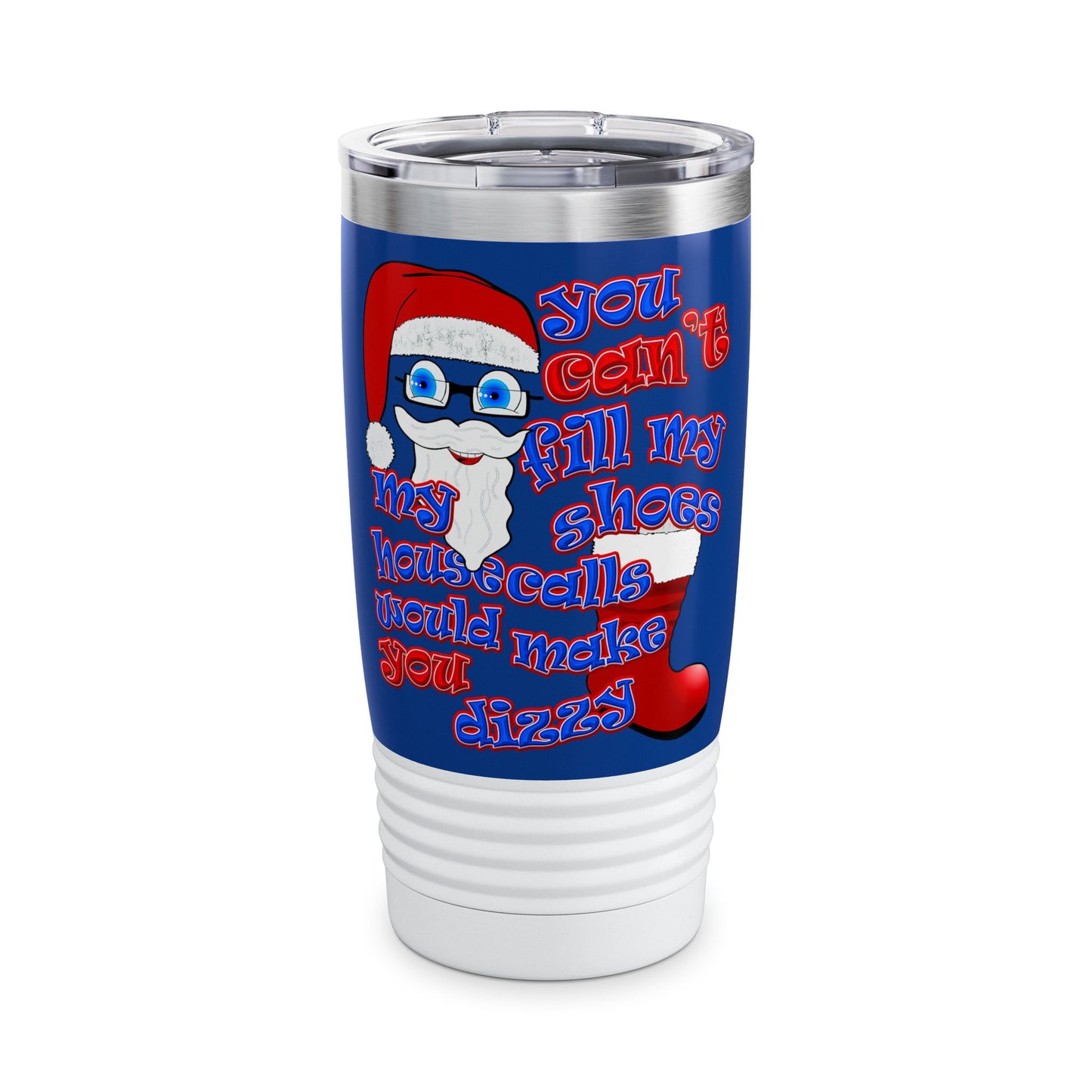 santa's shoes - Ringneck Tumbler, 20oz (dark blue)