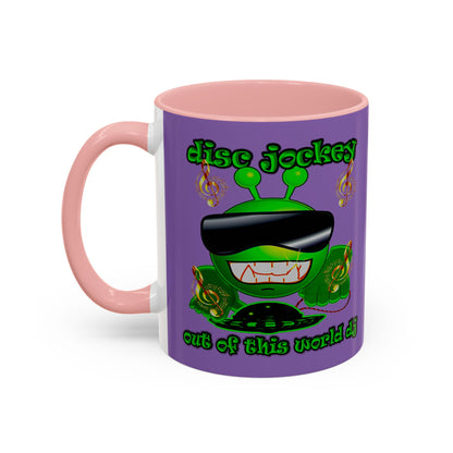 disc jockey - Accent Mug (light purple)