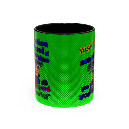 high noon - Accent Mug (logo green)