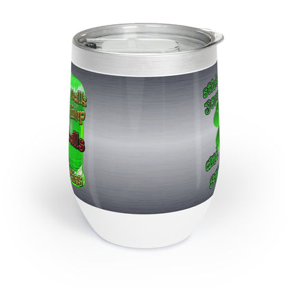 celtics logo - Chill Wine Tumbler (brushed nickel)
