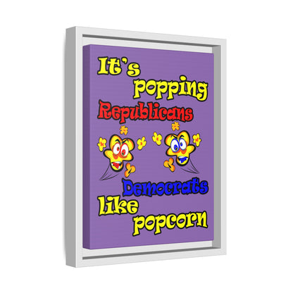popping like popcorn - framed canvas art (light purple)