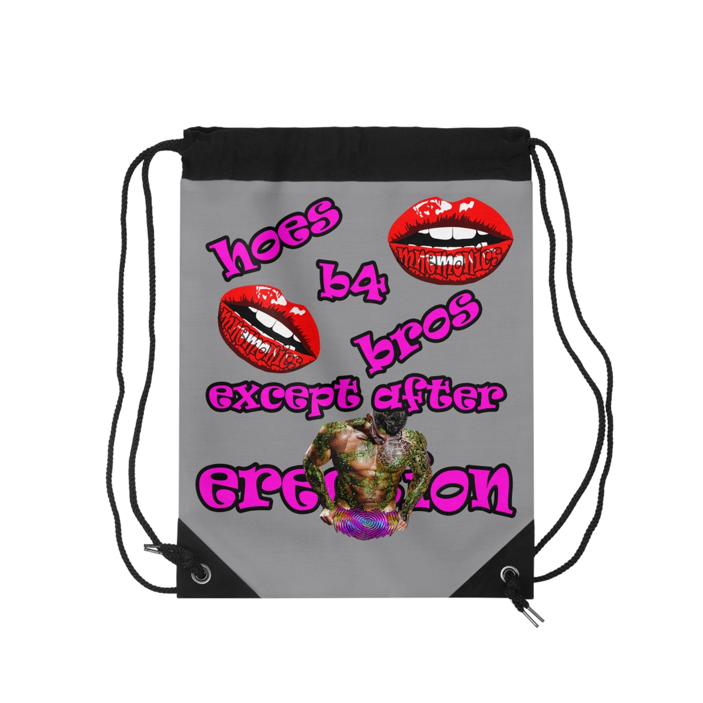 hoes b4 bros - Drawstring Bag (grey)