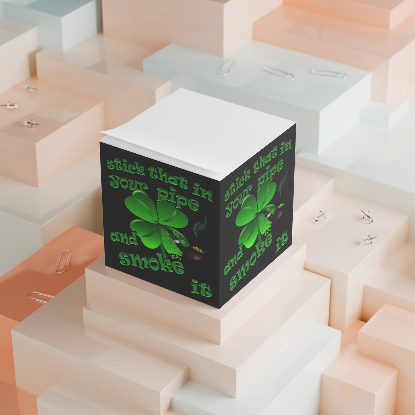 stick that in your pipe and smoke it - note cube (black)