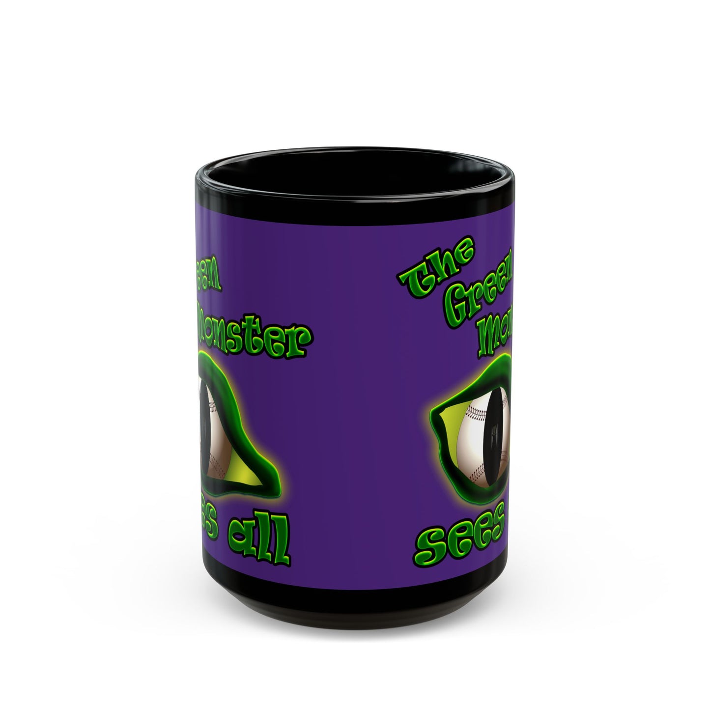 green monster - Black Mug (purple)