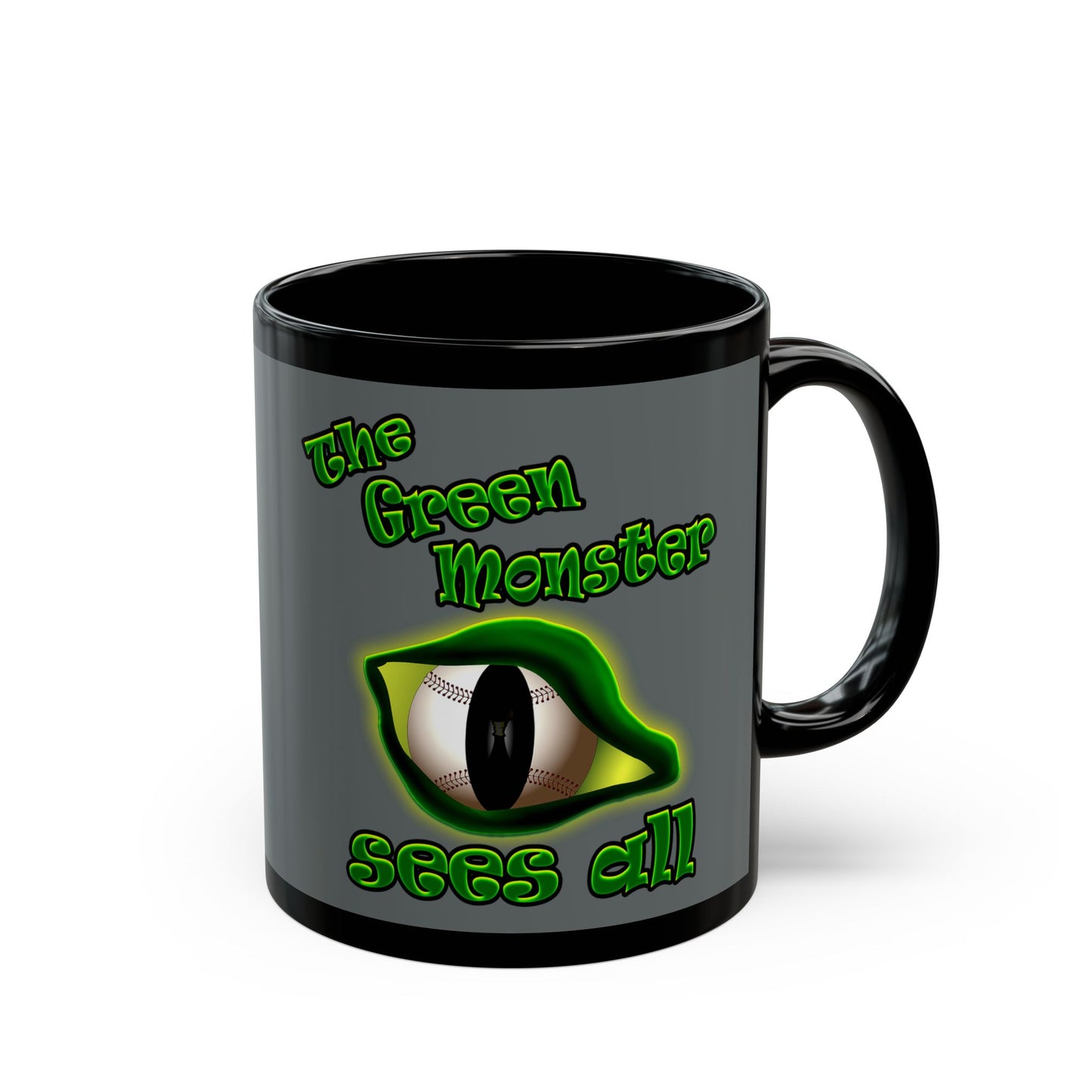 green monster - Black Mug (dark grey)