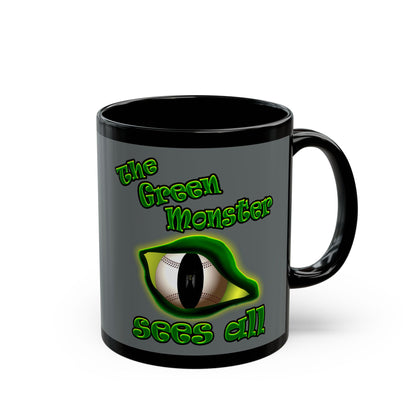 green monster - Black Mug (dark grey)