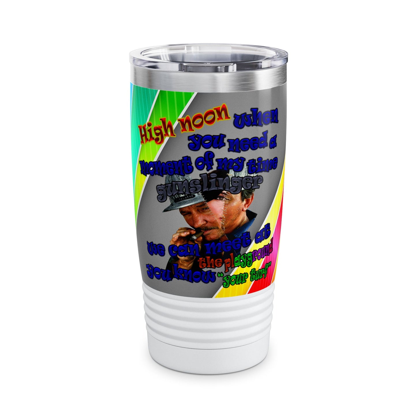 high noon - Ringneck Tumbler, 20oz (rainbow split)