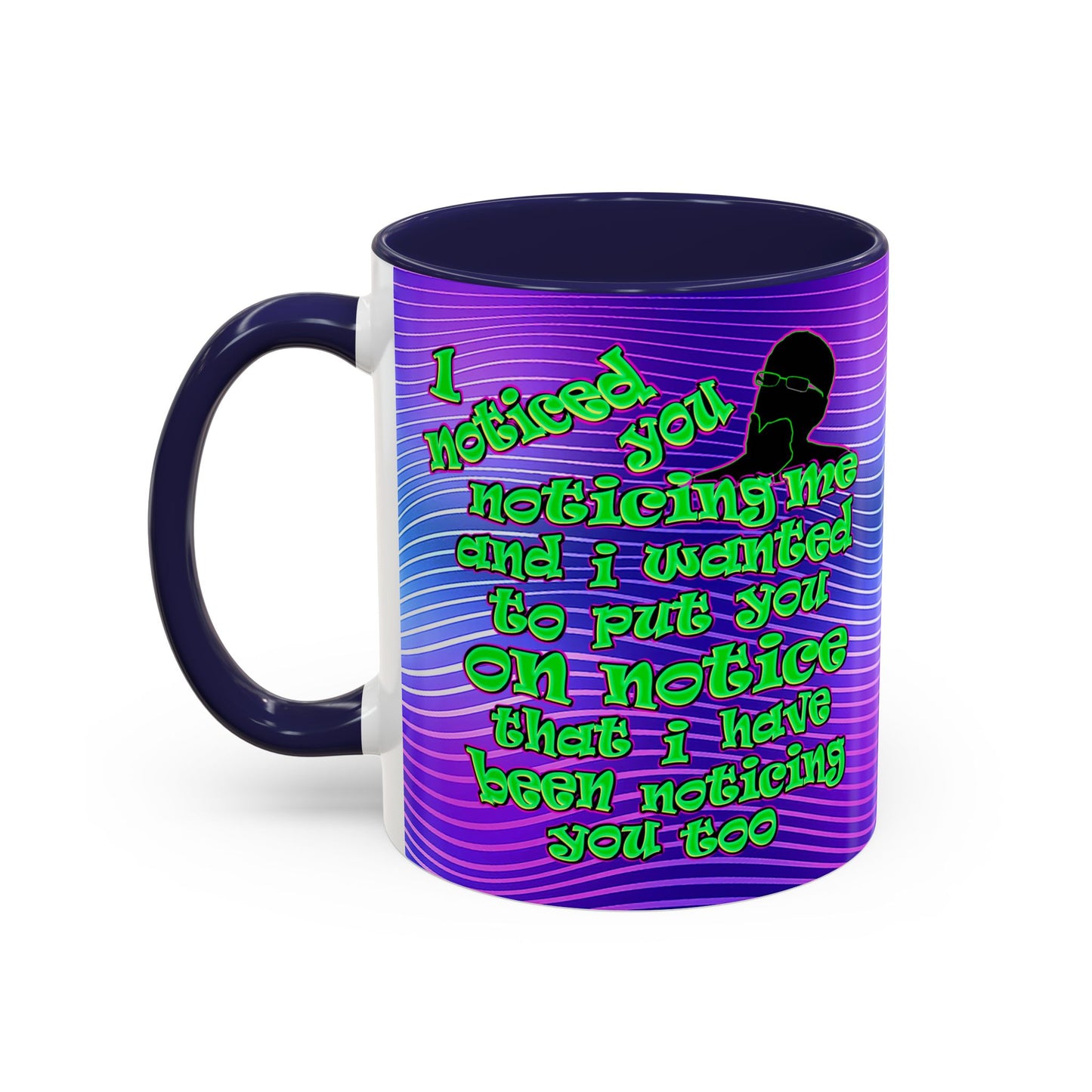 noticed you noticing - Accent Mug (purple wave)