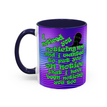 noticed you noticing - Accent Mug (purple wave)