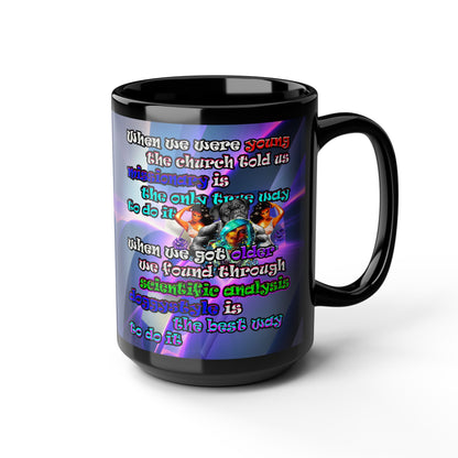 doggystyle - Black Mug (grey-pink wave)