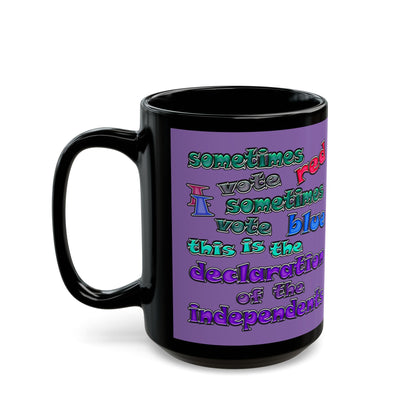 declaration of the independents - Black Mug (light purple)