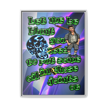 og - framed canvas art (grey-pink wave)