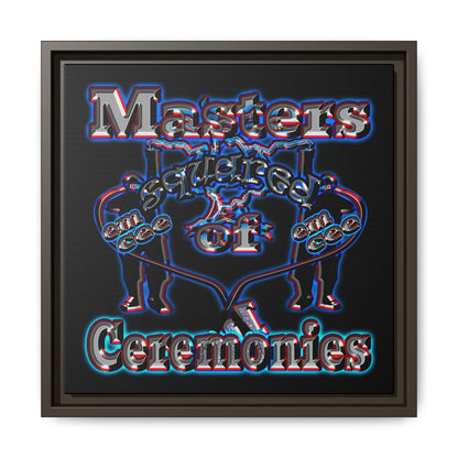 em cee squared - framed canvas art (black)