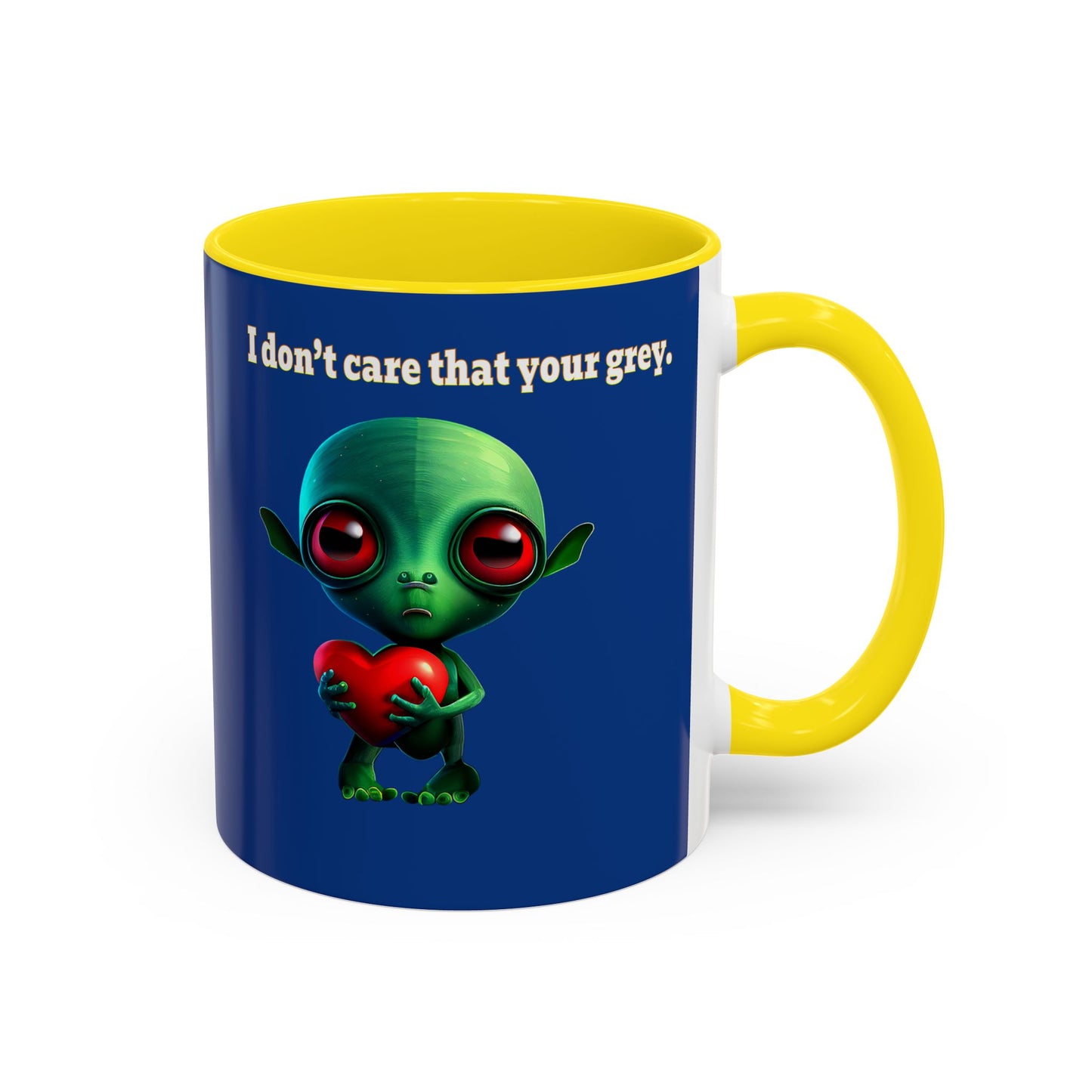 I don't care that your grey - Accent Mug (dark blue)