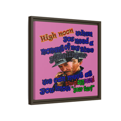 high noon - framed canvas art (light pink)