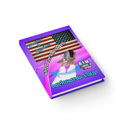 shoot for the stars - journal-blank (purple-pink wave)