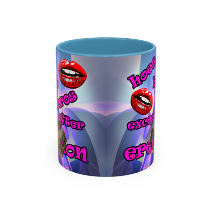 hoes b4 bros - Accent Mug (grey-pink wave)