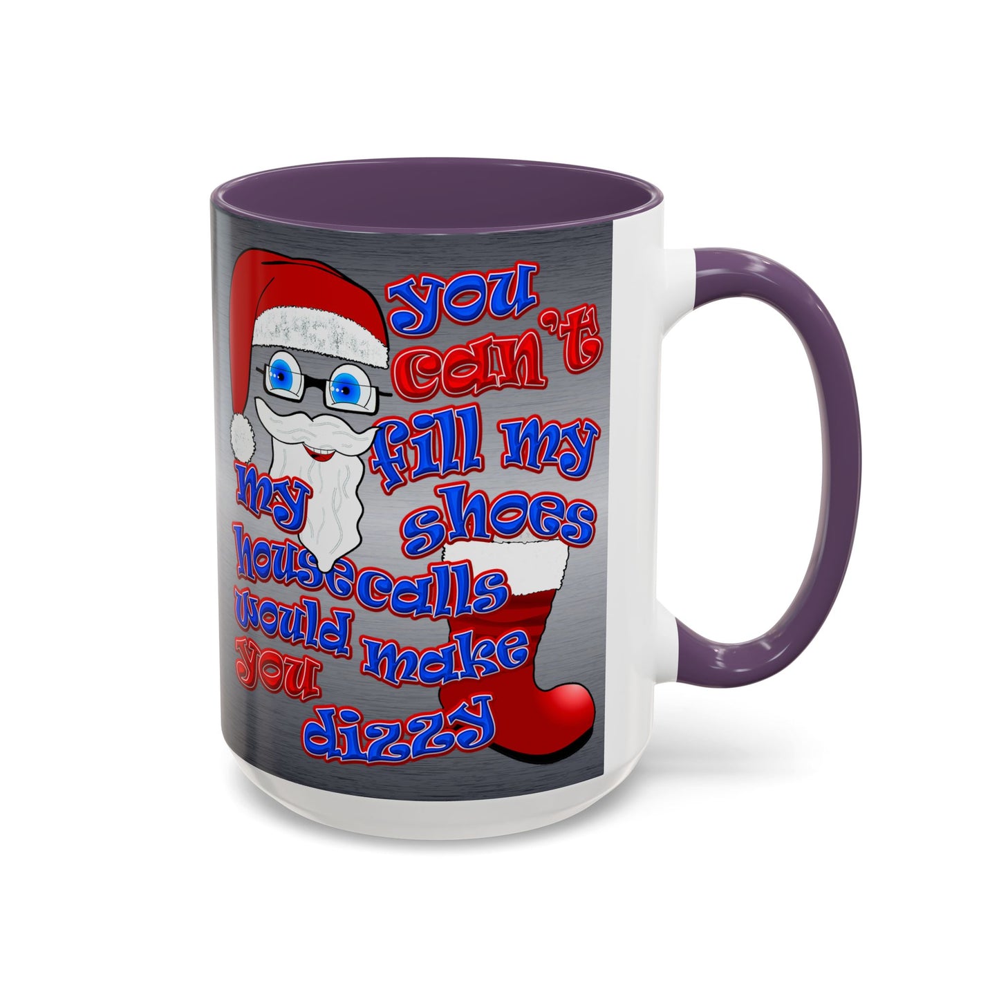 santa's shoes - Accent Mug (brushed nickel)