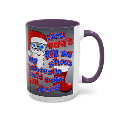 santa's shoes - Accent Mug (brushed nickel)