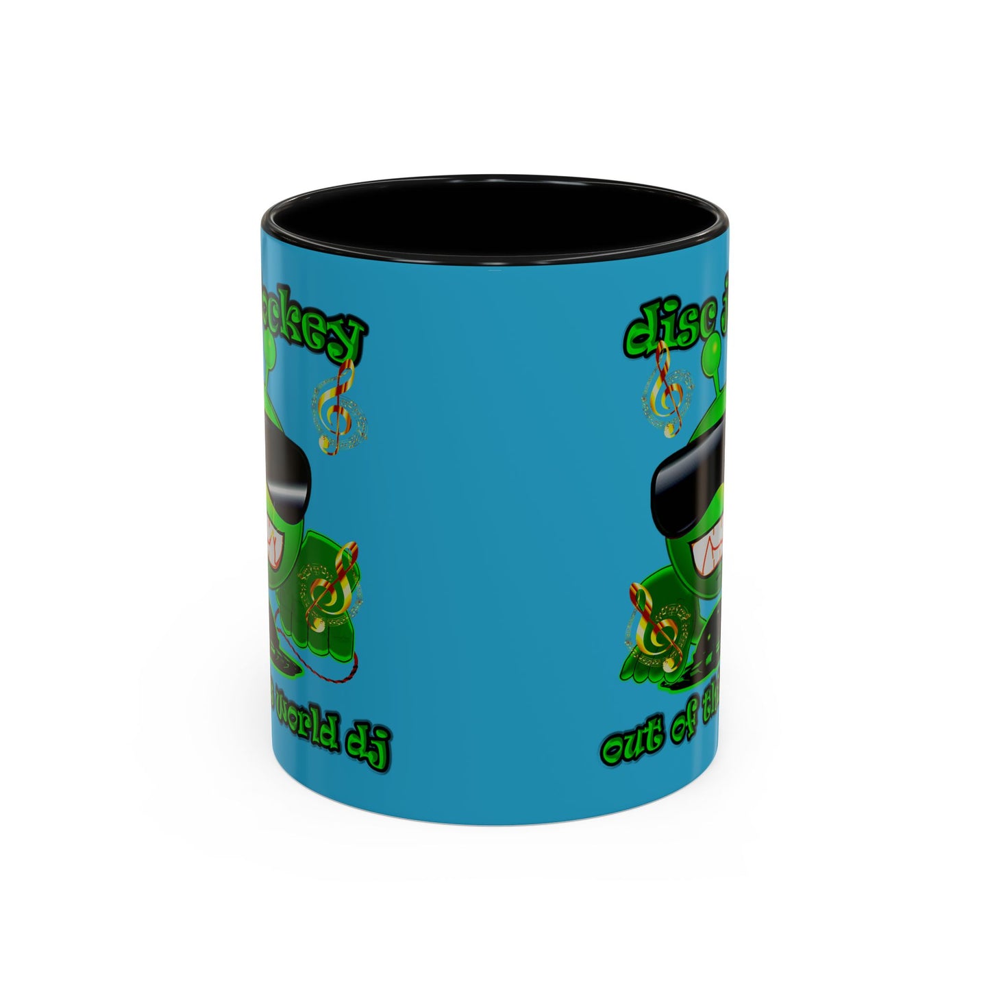 disc jockey - Accent Mug (turquoise)