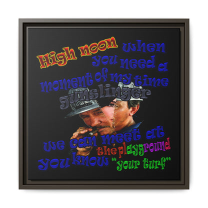 high noon - framed canvas art (black)