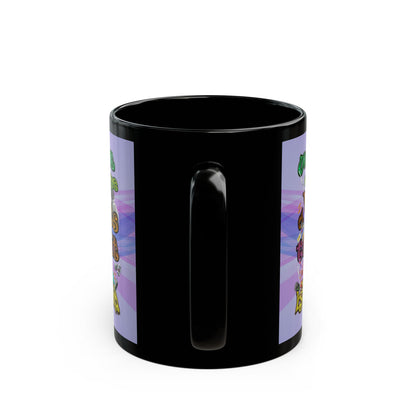 the bum's shit - Black Mug (light blue-pink wave)