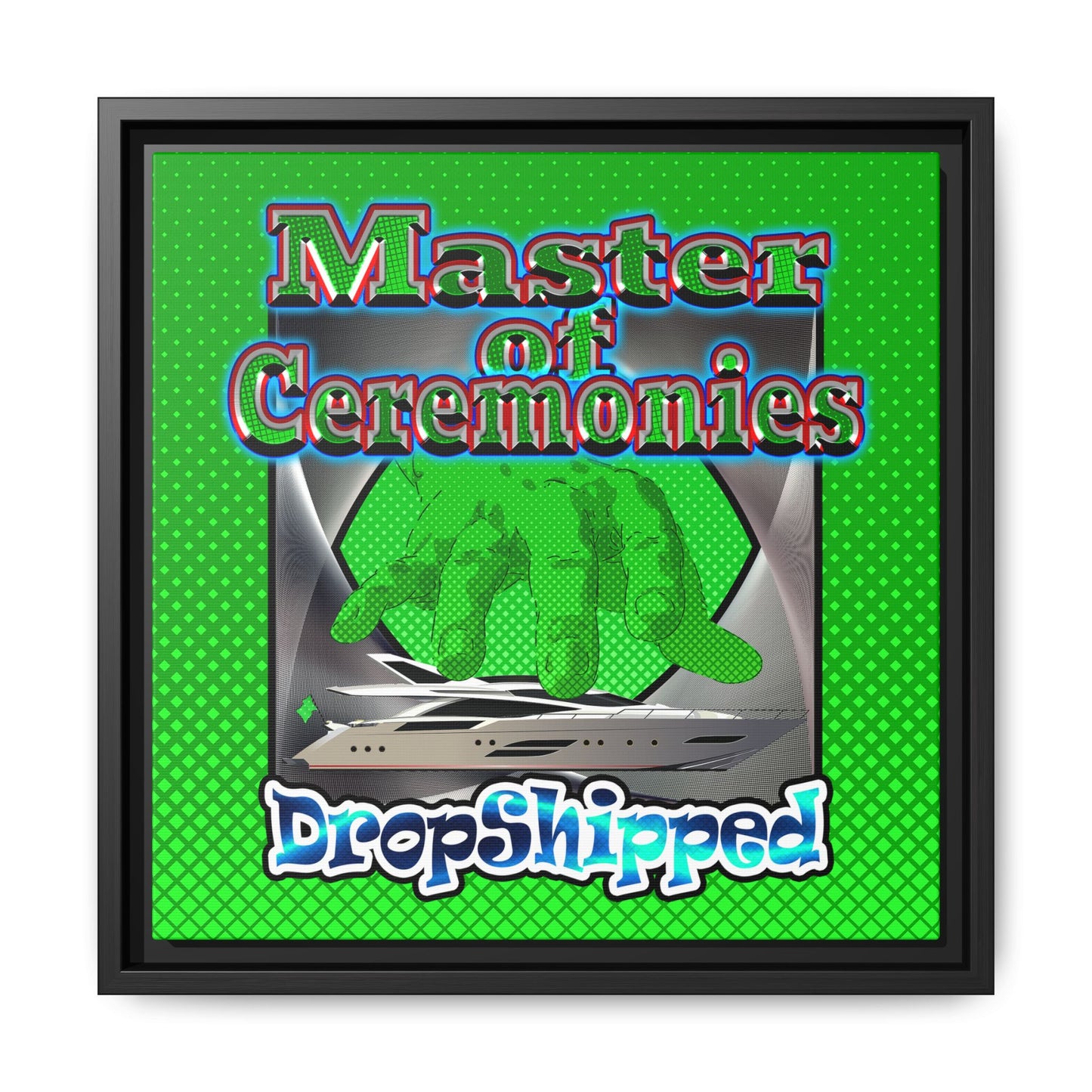 logo - framed canvas art (logo green)