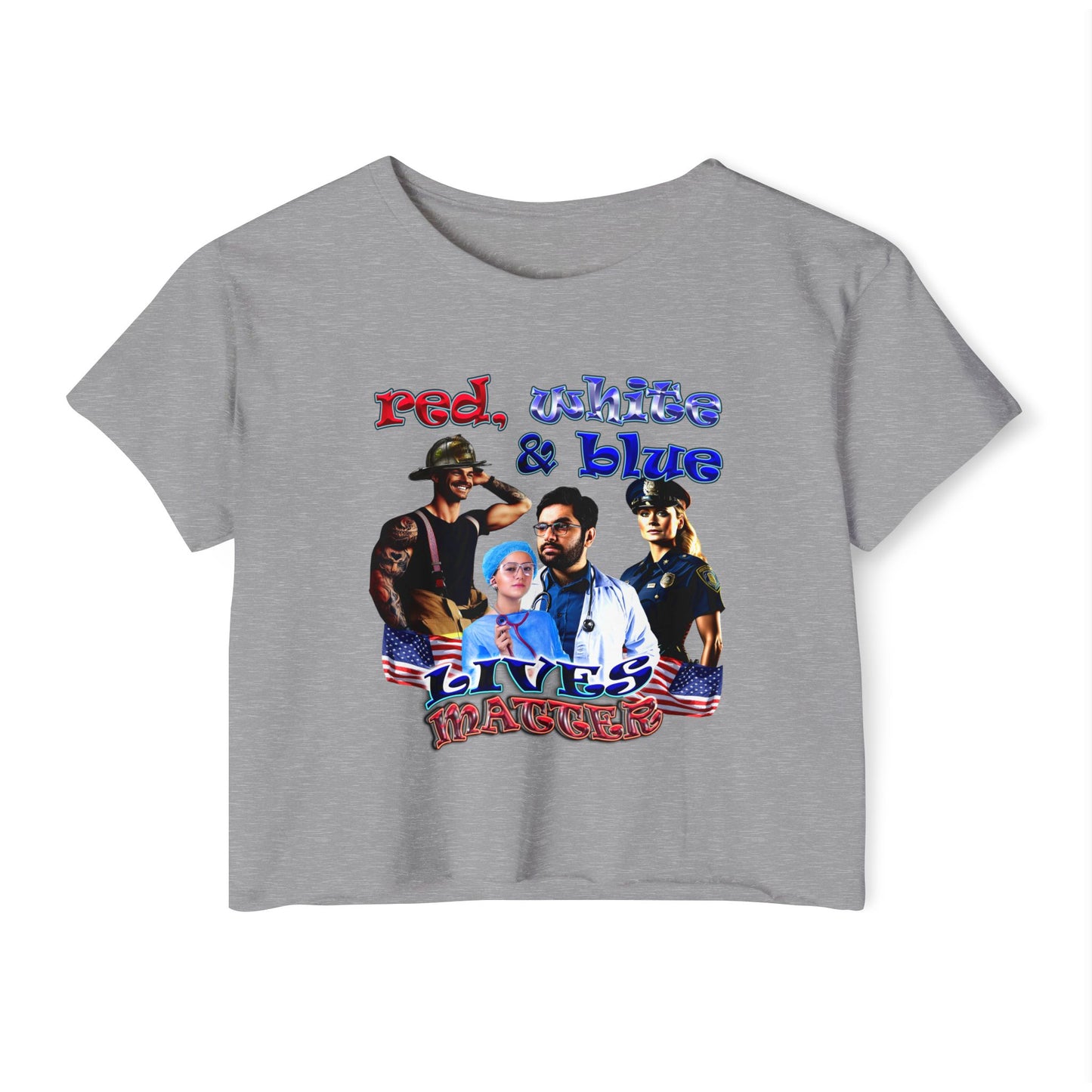 rw&b lives matter - Women's Festival Crop Top