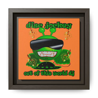 disc jockey - framed canvas art (crusta)