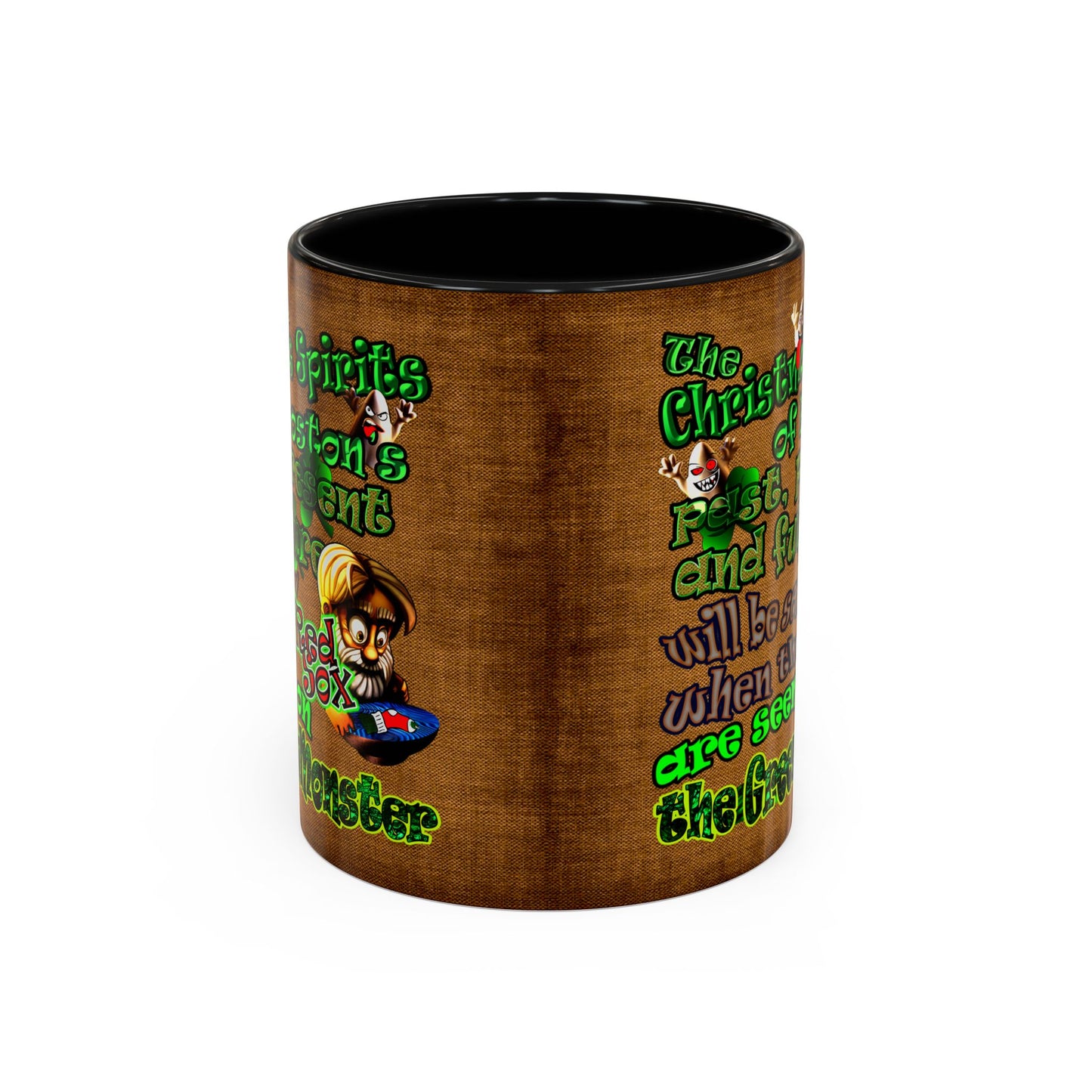 christmas spirits of boston - Accent Mug (brown papyrus)