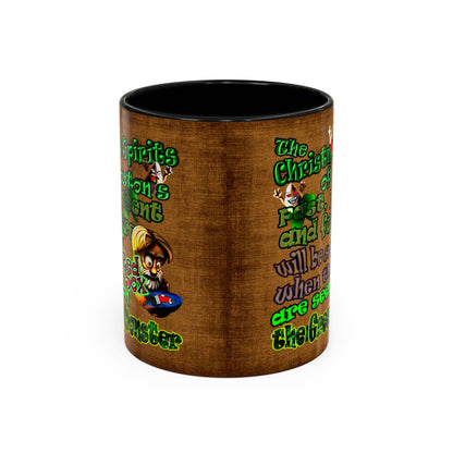 christmas spirits of boston - Accent Mug (brown papyrus)