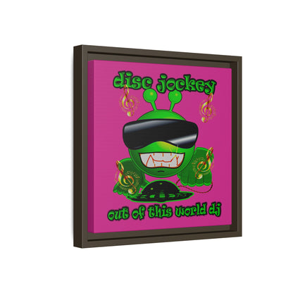 disc jockey - framed canvas art (pink)
