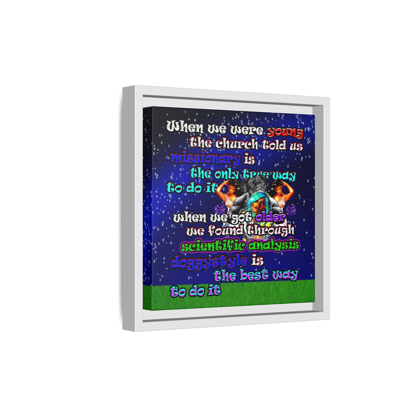 doggystyle - framed canvas art ('snoops' background)