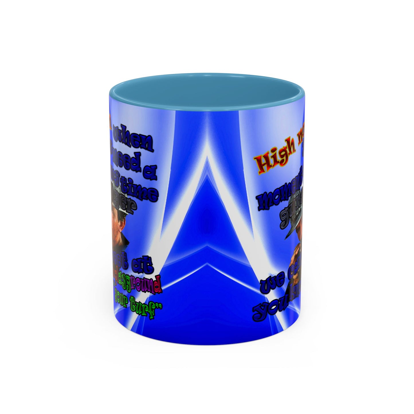 high noon - Accent Mug (blue-white wave)