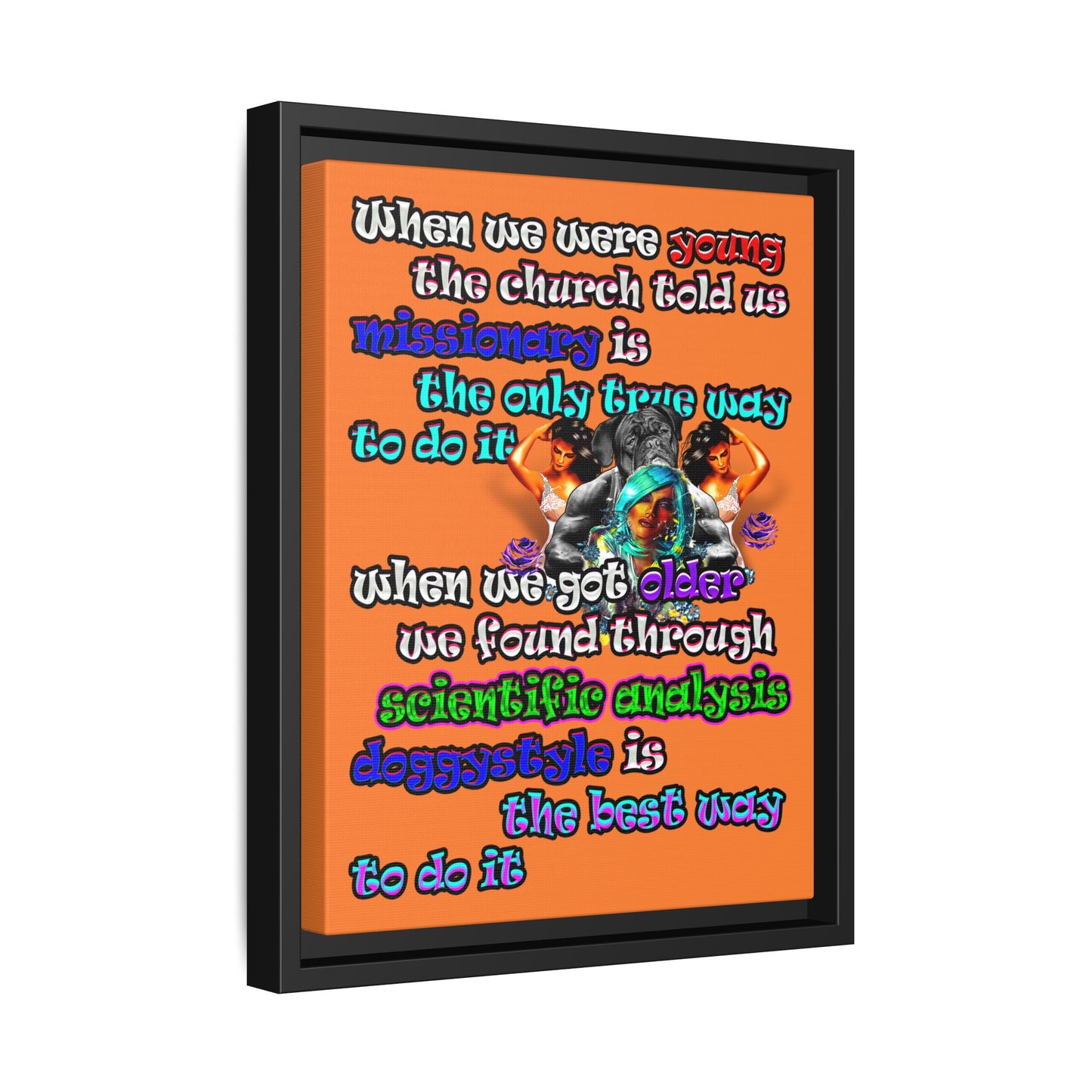 doggystyle - framed canvas art (crusta)