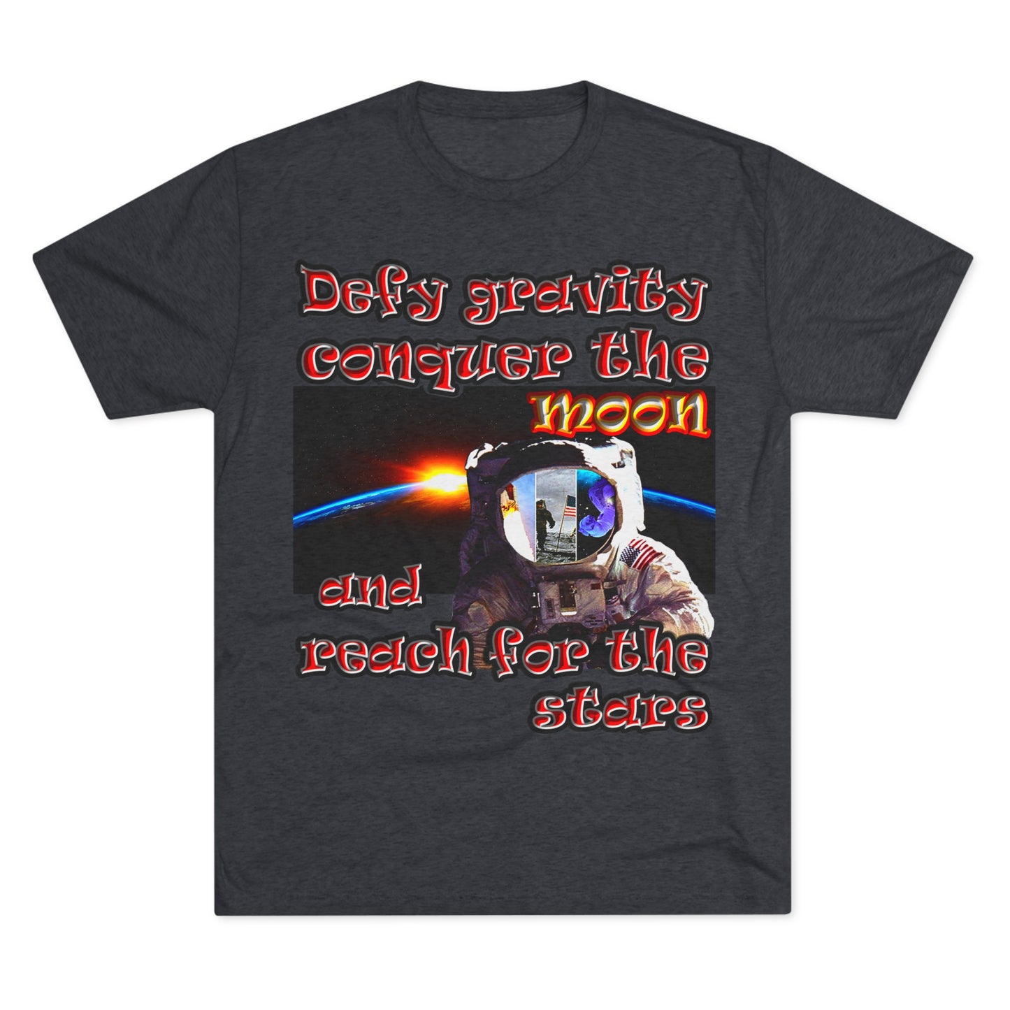 defy conquer reach - Unisex Tri-Blend Crew Tee