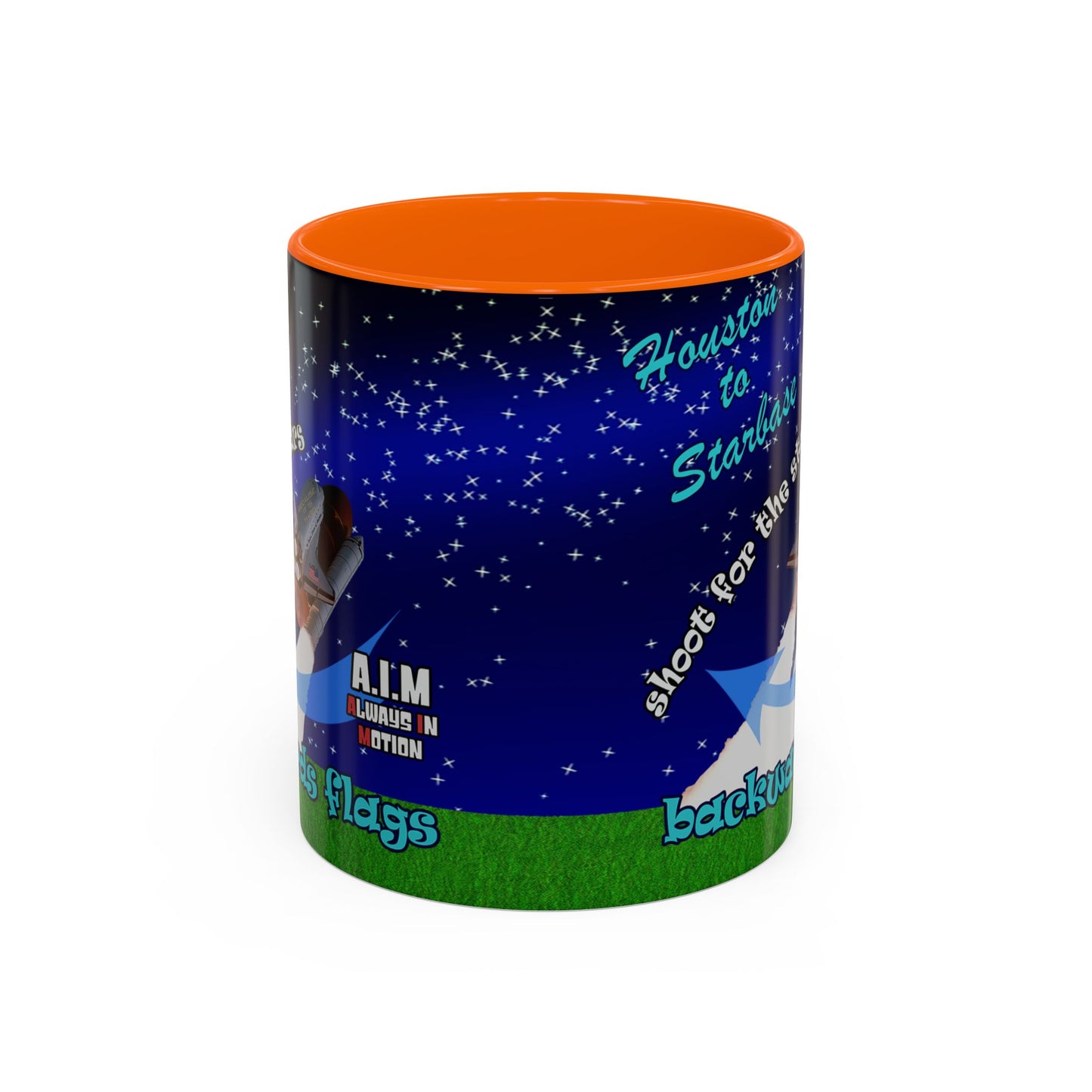 shoot for the stars - Accent Mug ('snoops' background)