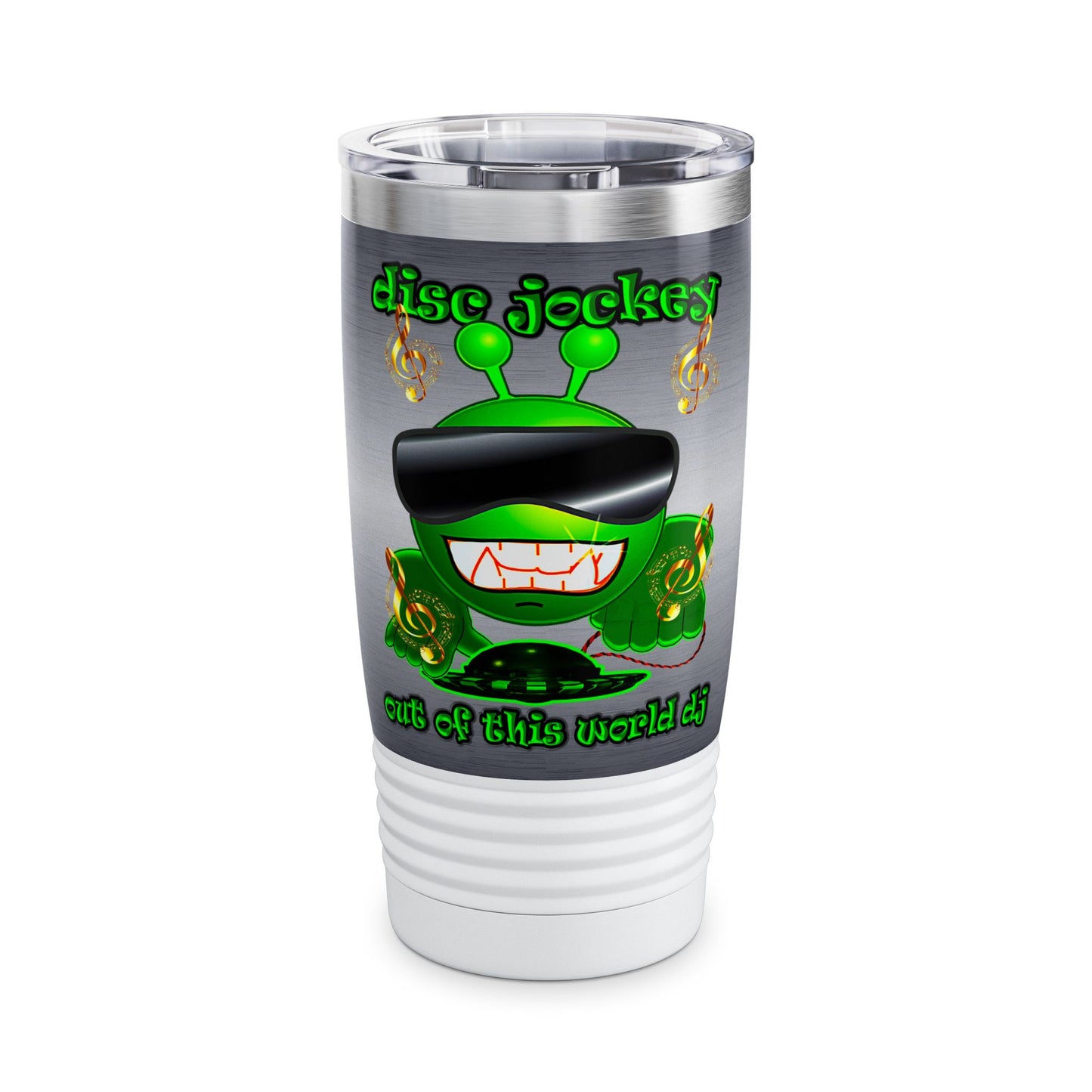 disc jockey - Ringneck Tumbler, 20oz (brushed nickel)