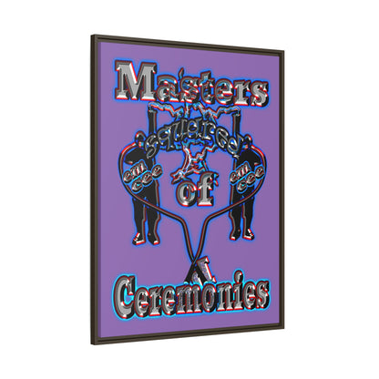 em cee squared - framed canvas art (light purple)