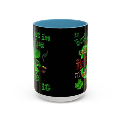 celtics logo - Accent Mug (black)