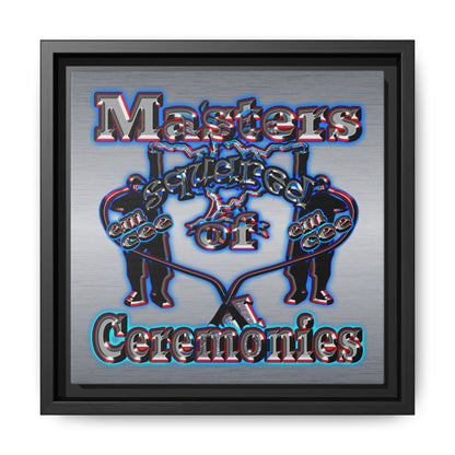 em cee squared - framed canvas art (brushed nickel)